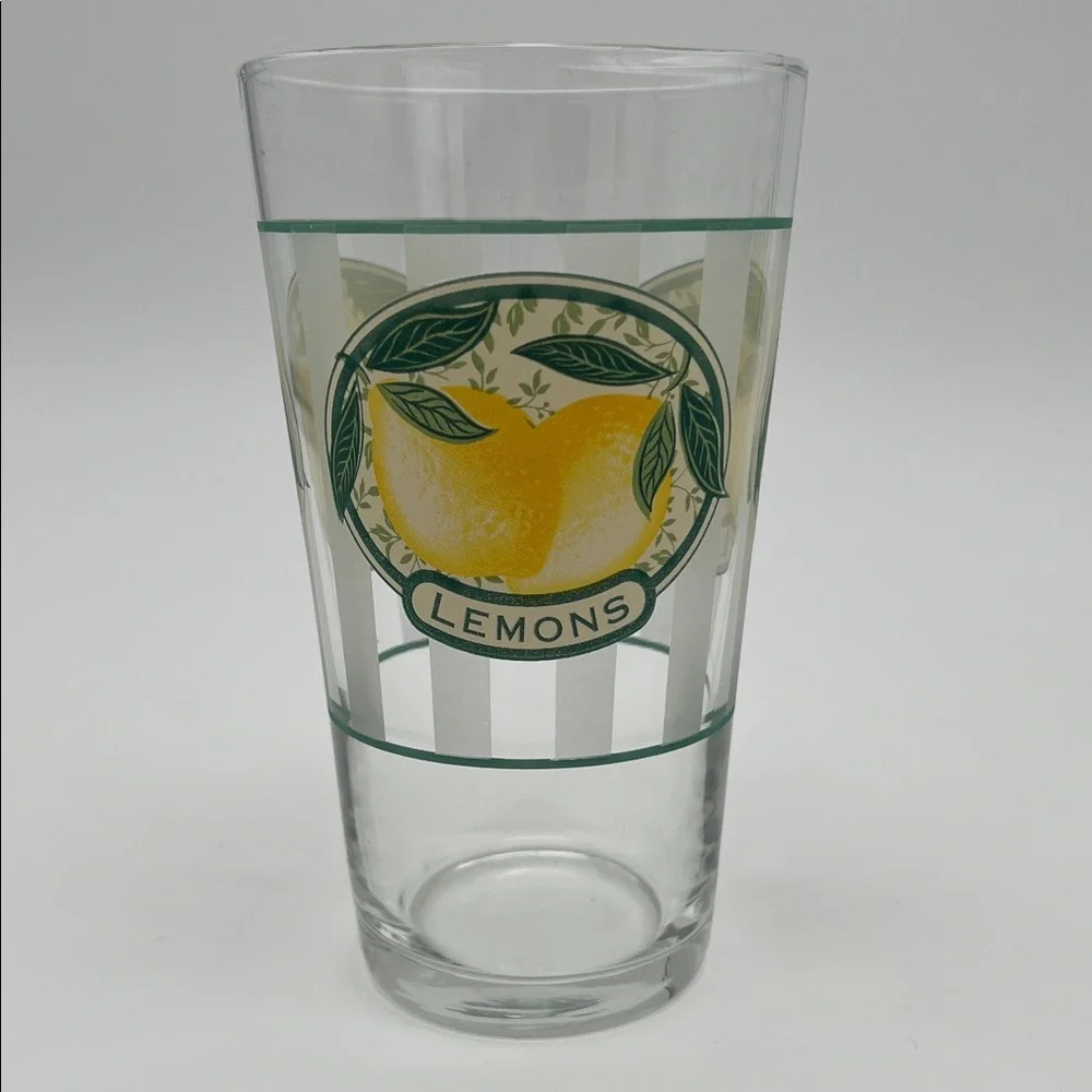 Vintage Libbey “Lemons” Glass Tumblers 14oz (Set of 5)